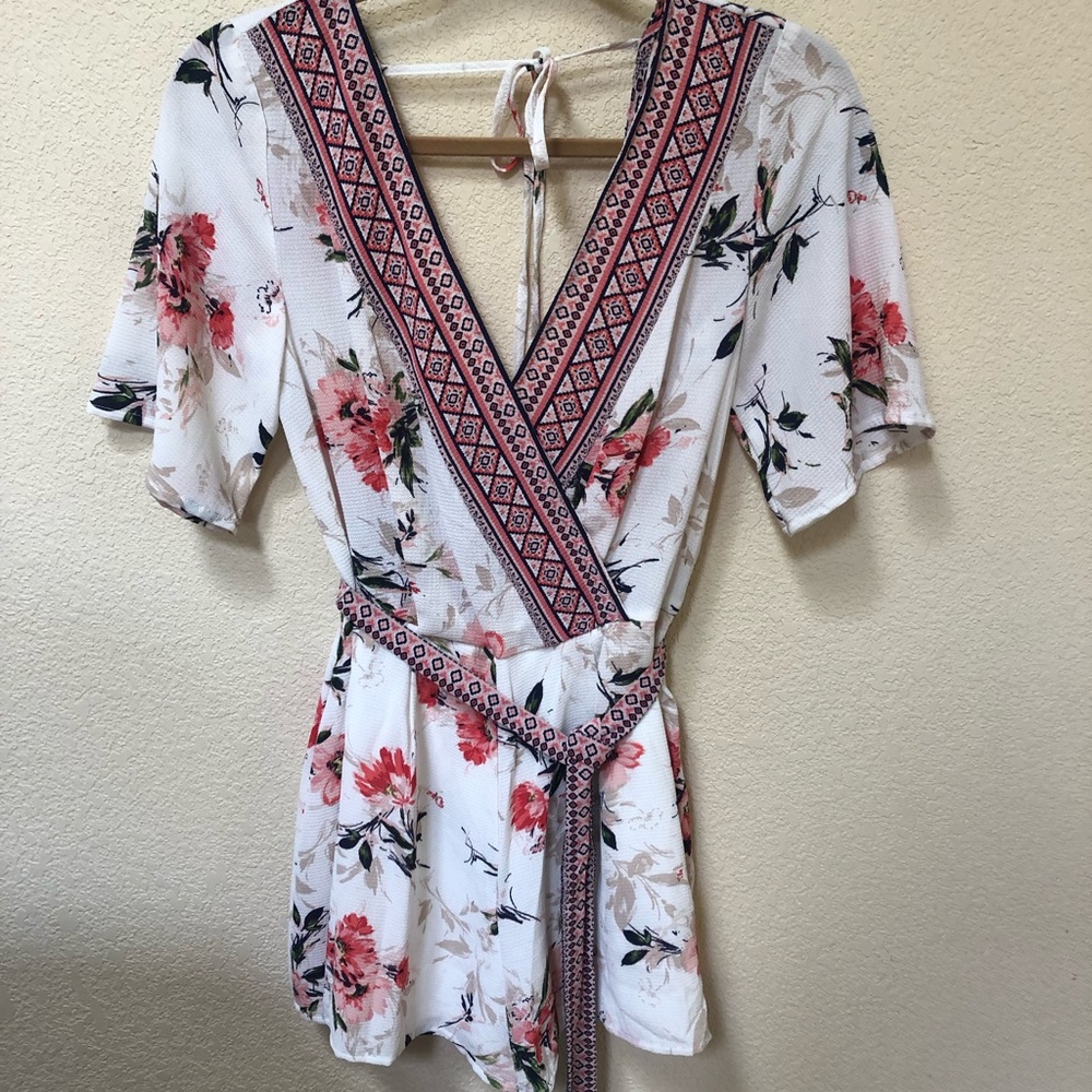 NWT Floral Kimono Romper